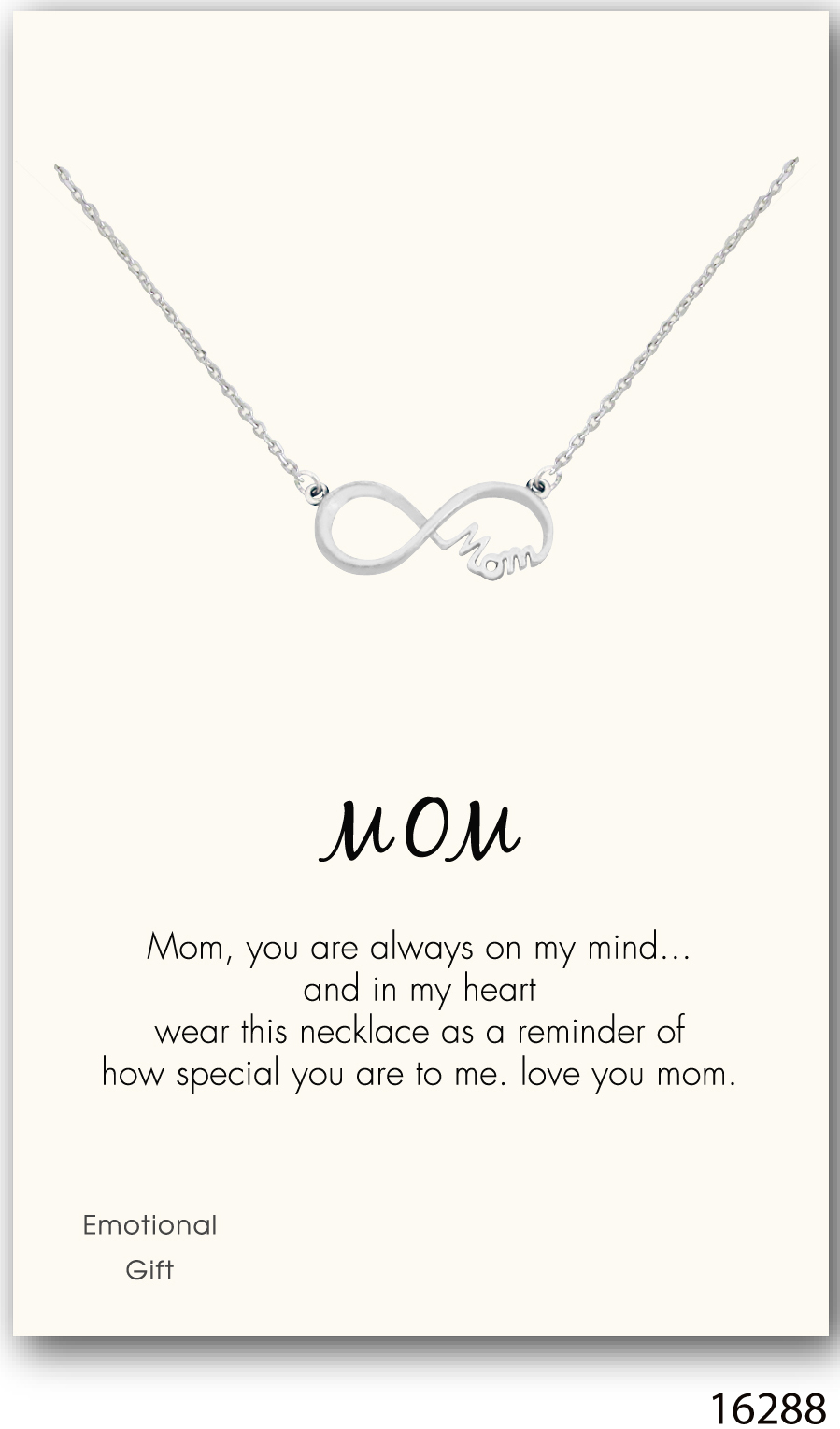 Forever my mom silver pendent